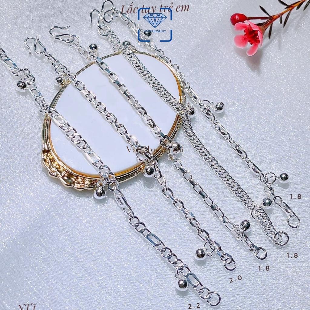 Vòng tay cho bé gái, lắc chân trẻ em có chuông bạc ta nguyên chất, trang sức Anchi jewelry