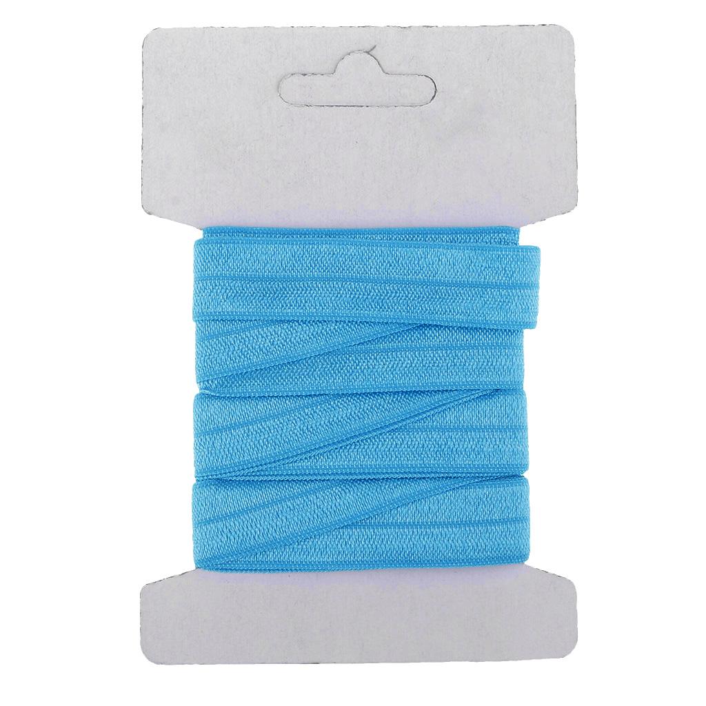 2pcs 2.7m 15mm Stretch Elastic Spandex Satin Band Lace Dress DIY Sewing Trim