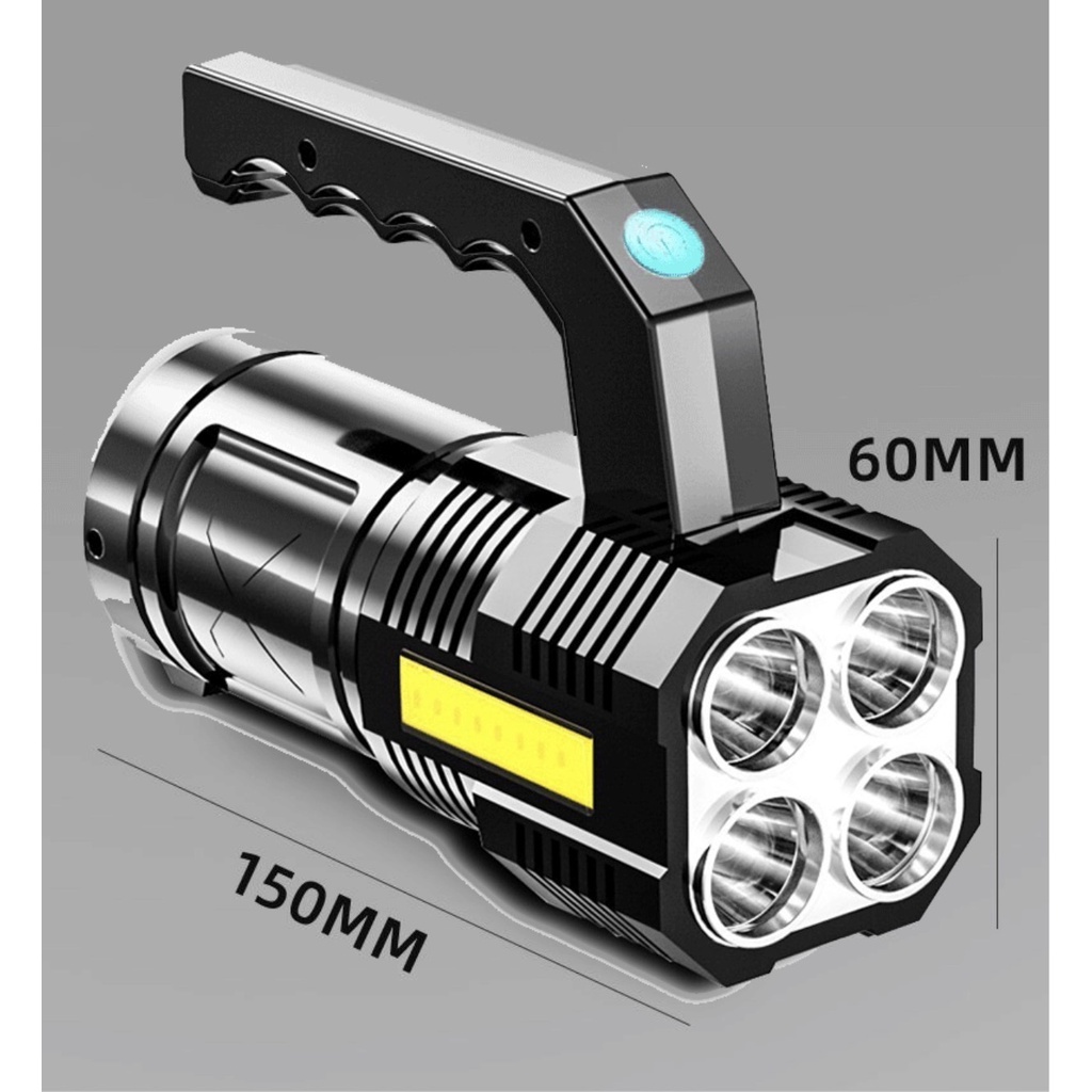 Đèn Pin Siêu Sáng Cầm Tay Chắc Chắn 4 Chế Độ Sáng Tiện Dụng