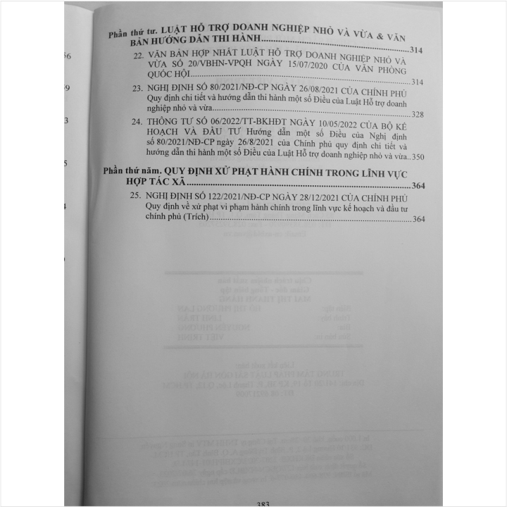 Sách Luật Hợp Tác Xã 2023 - Các Chính Sách Mới Phát Triển Tổ Hợp Tác, Hợp Tác Xã, Liên Hiệp Hợp Tác Xã - V2252D