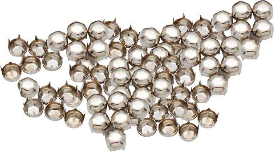 100 chiếc Bóng Đá Thiết Kế Vuốt Nailhead Punk Đính Đinh Tán Gai Nhọn Bạc