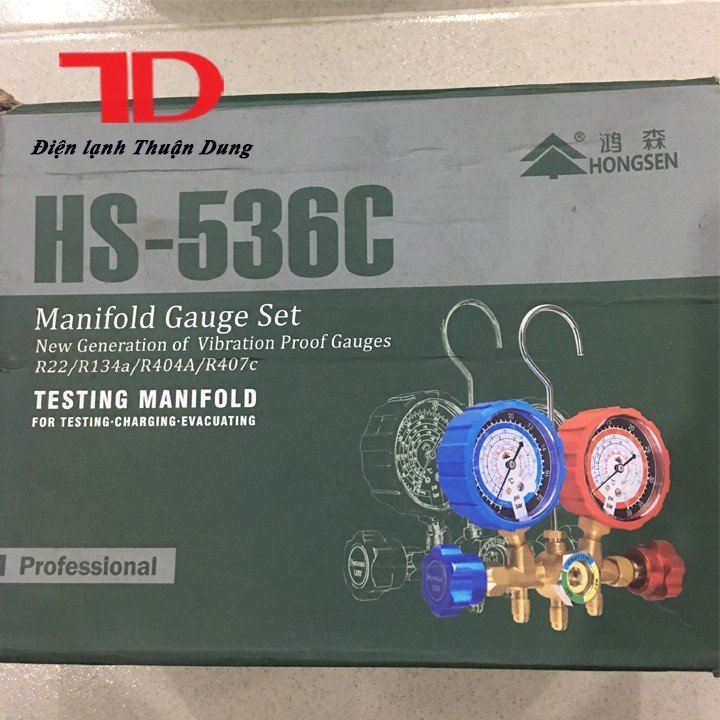 Đồng hồ đo áp suất gas máy lạnh HS-536C