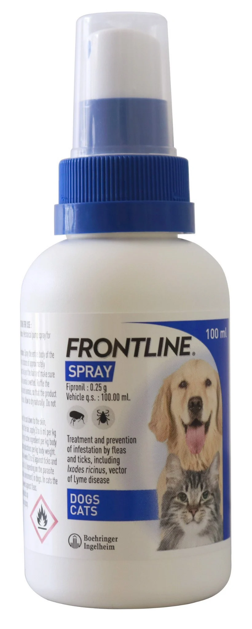 FRONTLINE SPRAY 100ml Xịt phòng và trị ve, bọ chét cho chó mèo