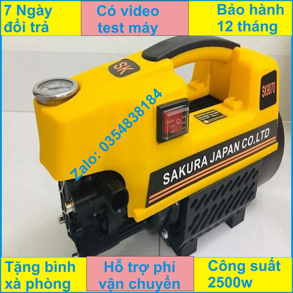 Máy rửa xe máy - máy rửa xe ô tô - SAKURA Nhật Bản-2500W tặng kèm bình bọt xà phòng