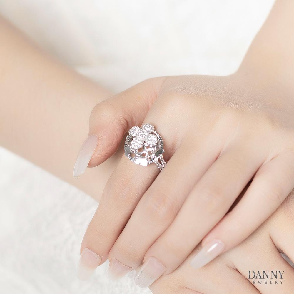 Nhẫn Nữ Bạc 925 Danny Jewelry Xi Bạch Kim Đính Đá CZ KI4GZ007
