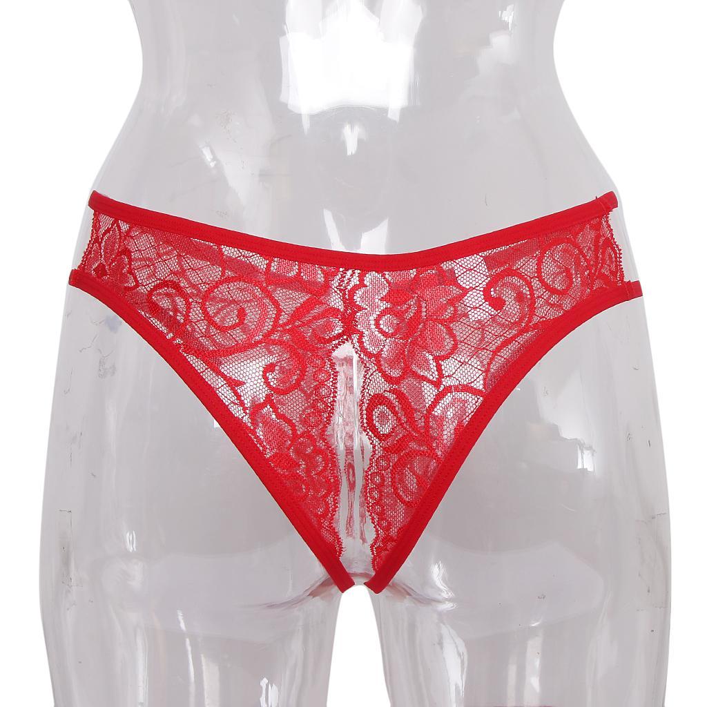 2 Pcs Womens Open Low Panties Lingerie