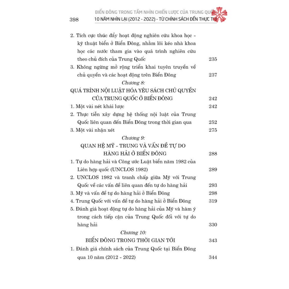 Biển Đông trong tầm nhìn chiến lược của Trung Quốc - 10 năm nhìn lại (2012-2022) từ chính sách đến thực thi