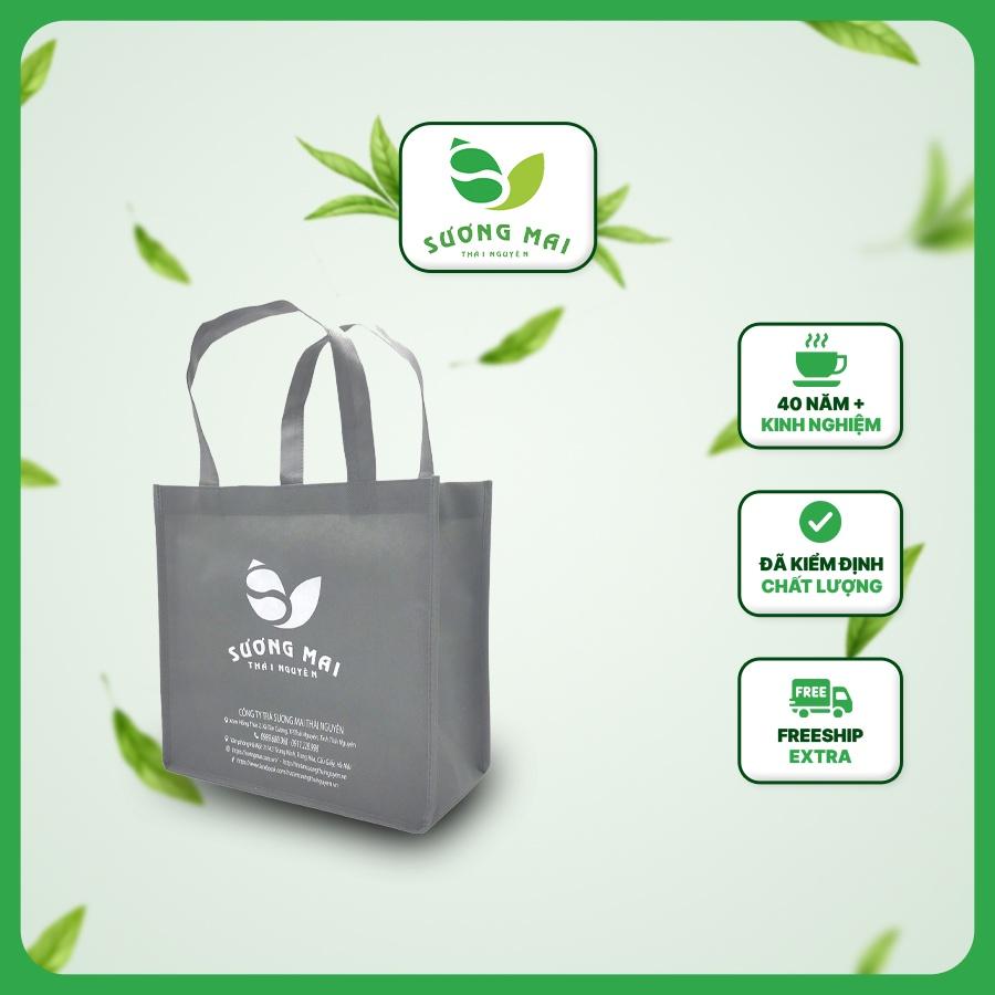 Túi Đựng Hộp Cơm Văn Phòng Giữ Nhiệt SƯƠNG MAI Chất Liệu Vải Hai Lớp Màu Xám Dễ Dàng Vệ Sinh Kích Thước 27x28x14 Cm
