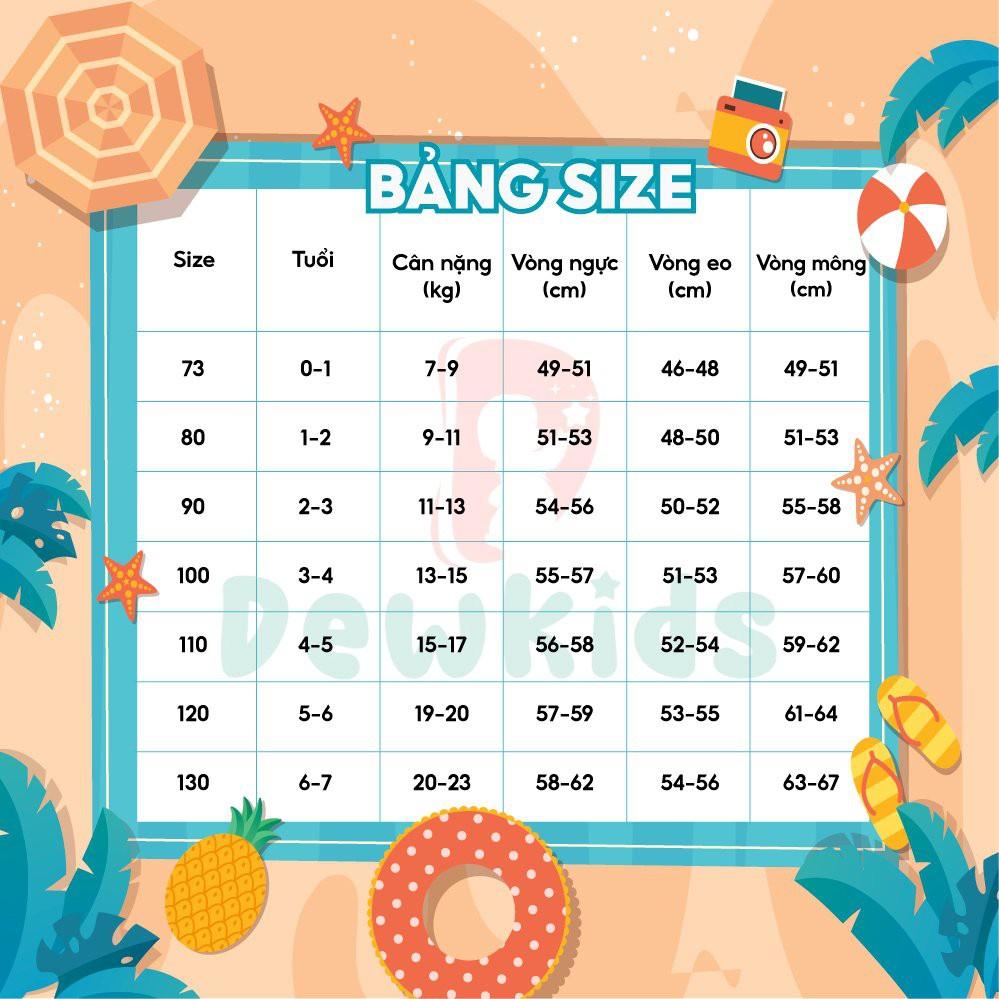 Bộ cộc tay cho bé Dewkids thun cotton cộc tay thoáng mát cho bé trai, bé gái