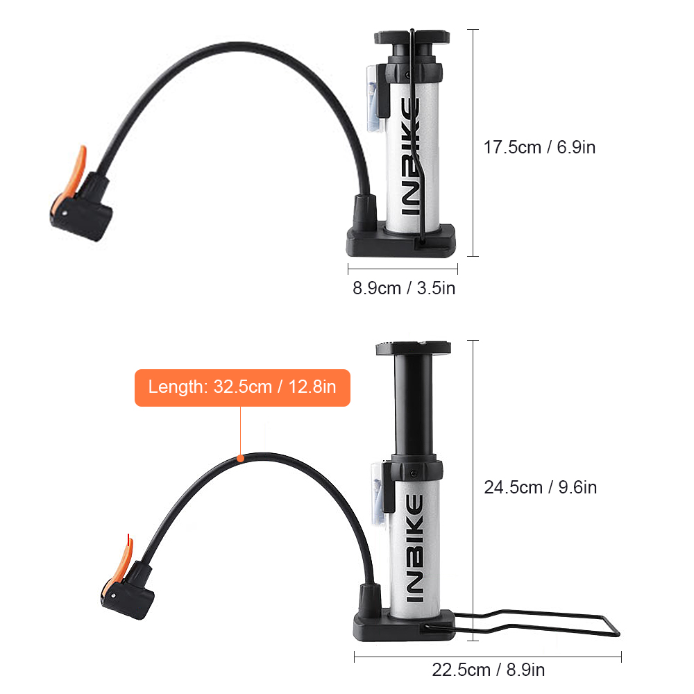 Máy bơm xe đạp nhỏ INBIKE, máy bơm lốp xe đạp