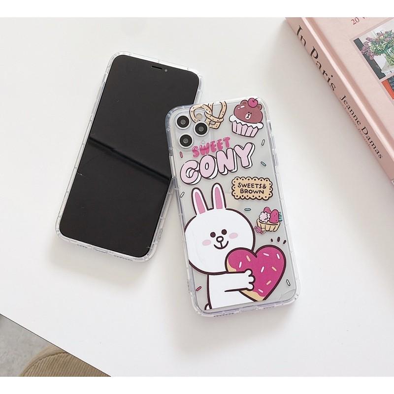 Ốp lưng Case dành cho Iphone Dẻo Hình Gấu Brown Trong Suốt Không Ngả Màu 7g/8g/7Plus/8Plus/X/Xs/Xsmax/Xr/11/11Pro/11Promax/12prm