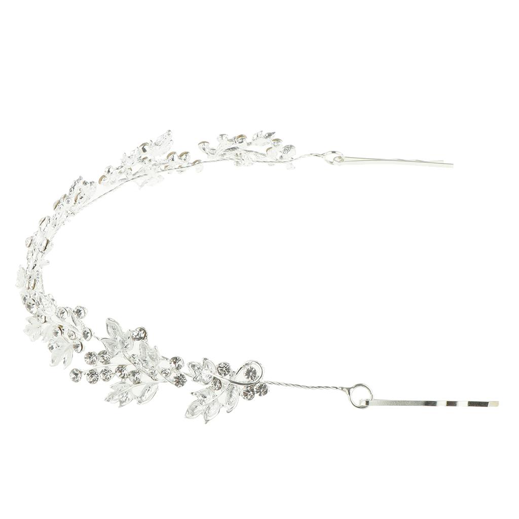 Bridal Rhinestone Flower Tiara Crown Hairband Wedding Party Hair Costume A