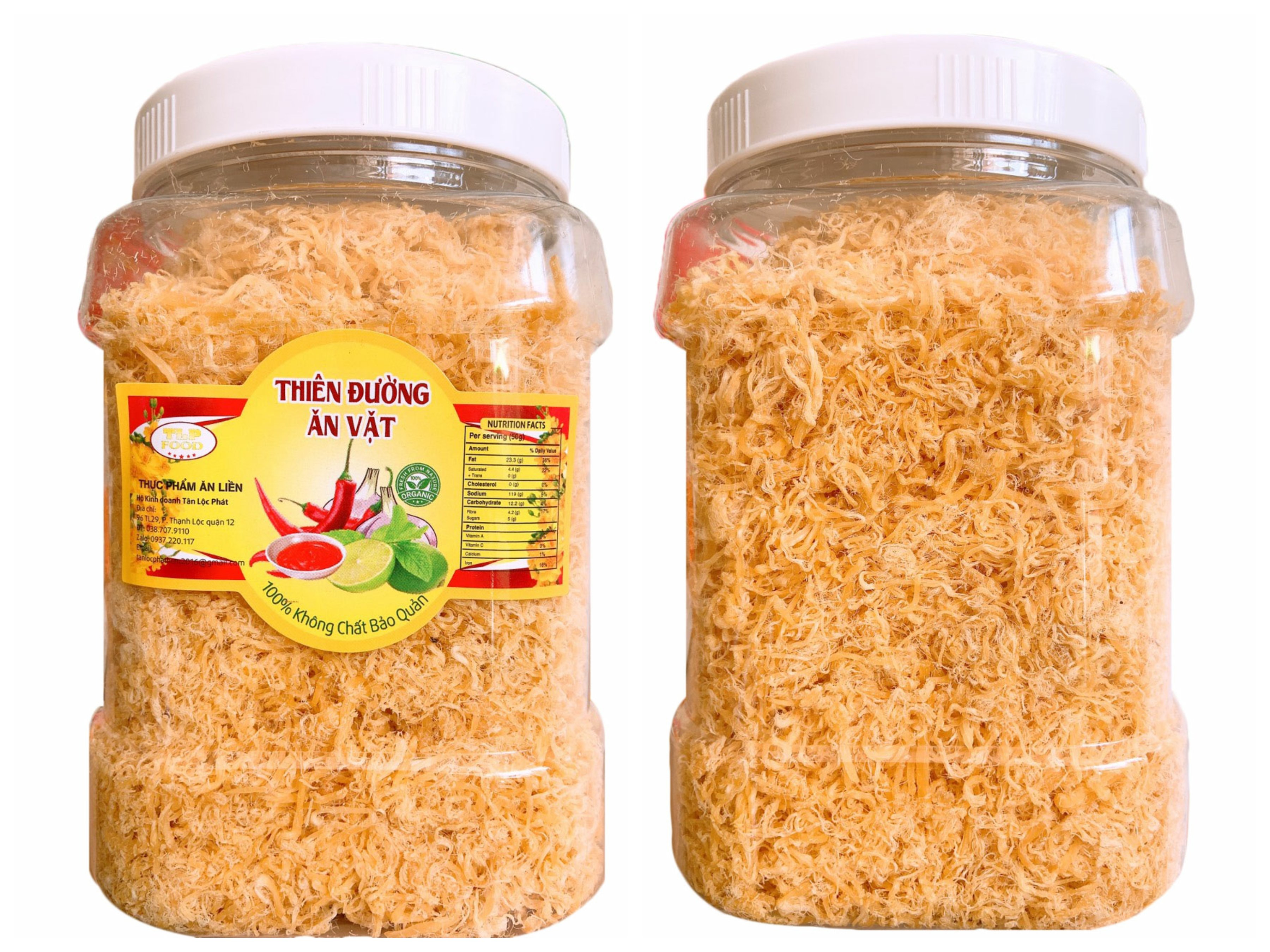 (COMBO 2 HŨ) GÀ CHÀ BÔNG TÂN LỘC PHÁT (1KG) - DÙNG ĂN KÈM