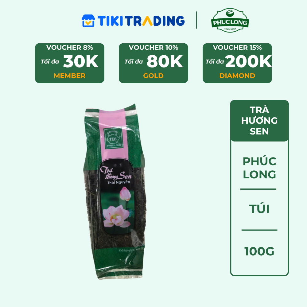 Trà sen Thái Nguyên 100g Phúc Long