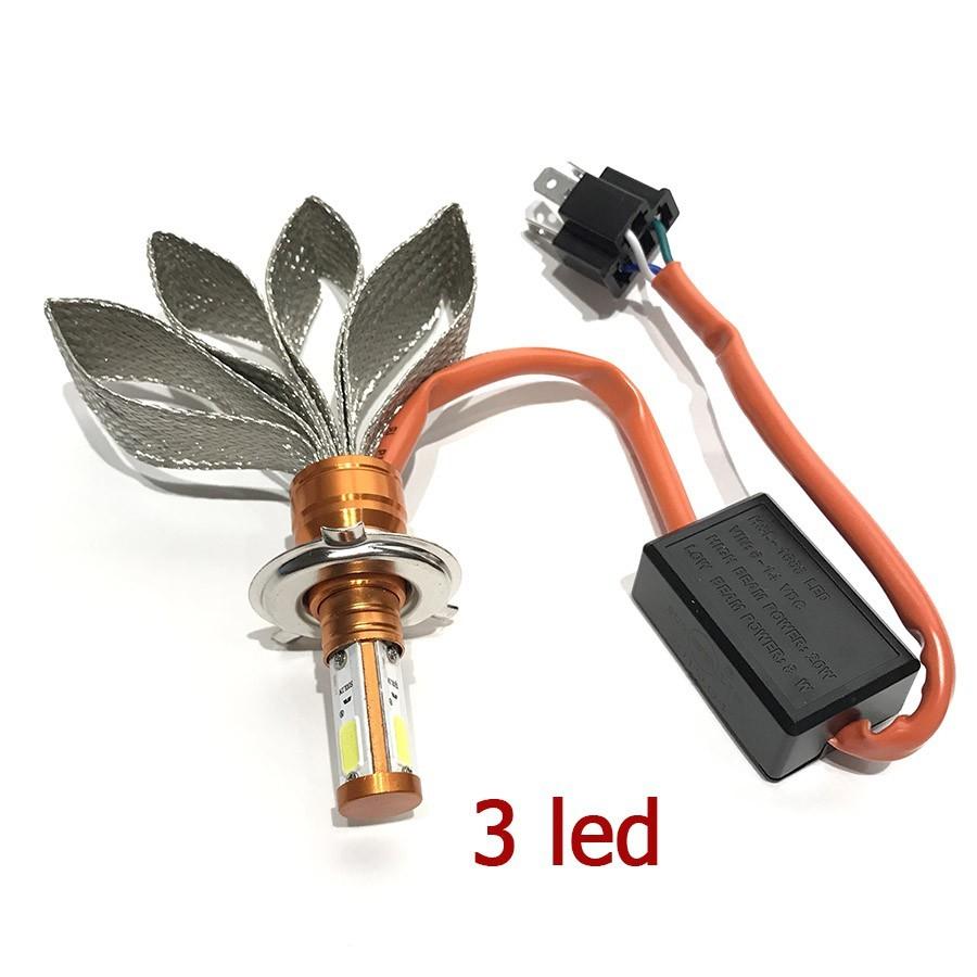 Đèn pha led xe máy mẫu mới xài trực tiếp điện máy không bị chớp ga loại xịn lắp không cần độ chế