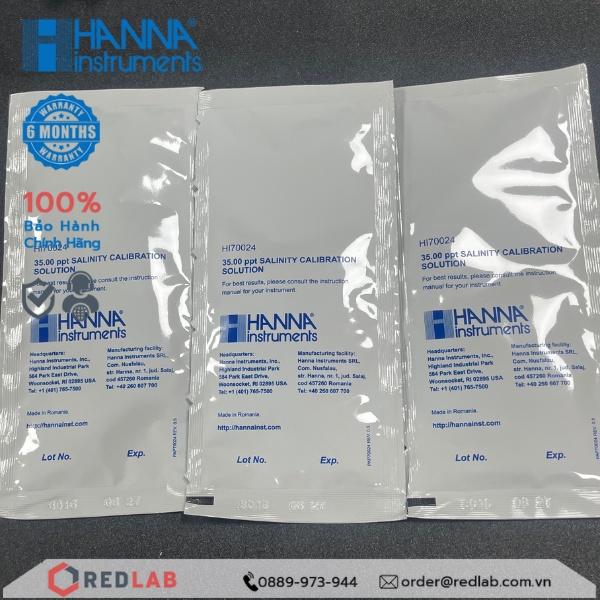 Dung dịch hiệu chuẩn độ mặn dạng gói 20ml Hanna HI70024