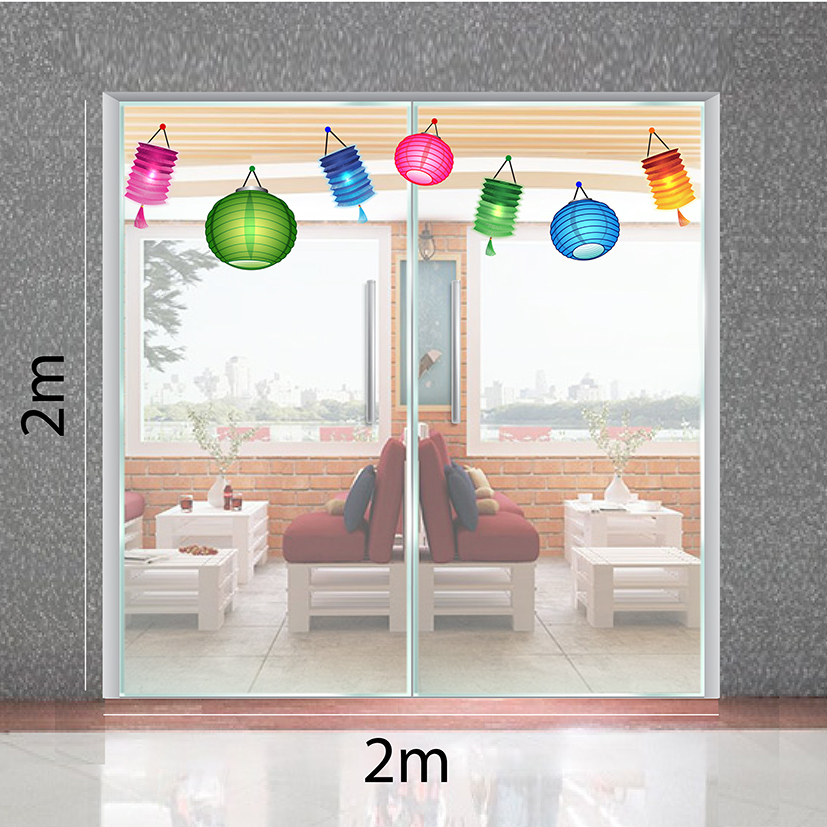 Decal trang trí trung thu 2021  lòng đèn Trung Thu