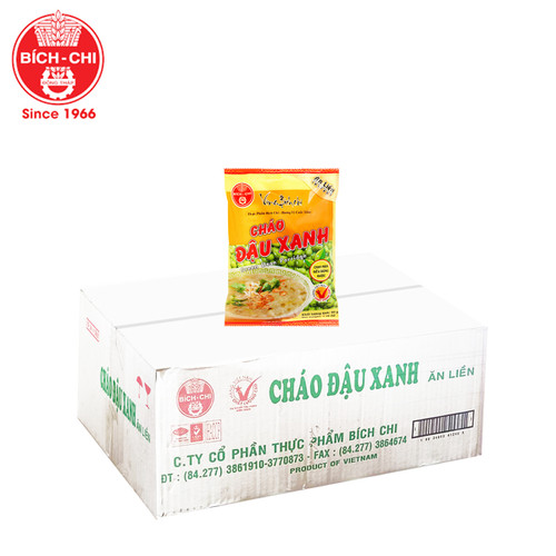 Thùng 50 Gói Cháo Ăn Liền Bích Chi Đậu Xanh