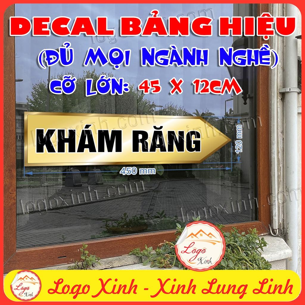 MẪU MŨI TÊN- Decal Bảng Hiệu Trang Trí Decor Tiệm Barber, Nail, Nối Mi, Hair Salon..., Quầy Dịch Vụ - Chống Nước