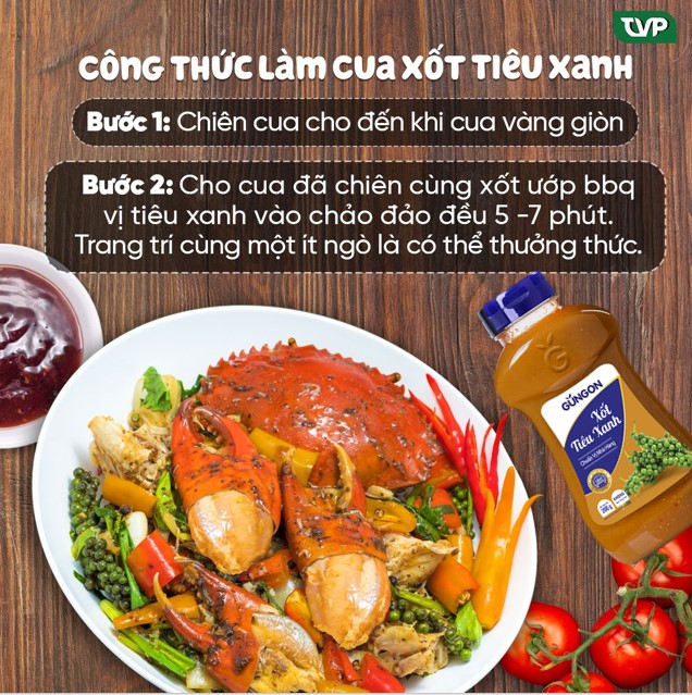 Xốt tiêu xanh GUNGON phù hợp cho các món nướng beefsteak 200g