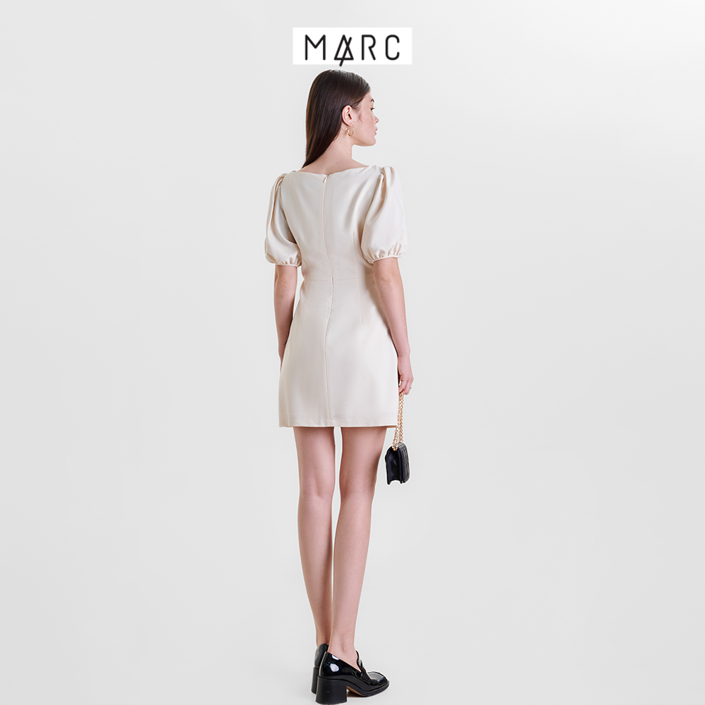 Đầm nữ MARC FASHION mini cổ thuyền tay phồng