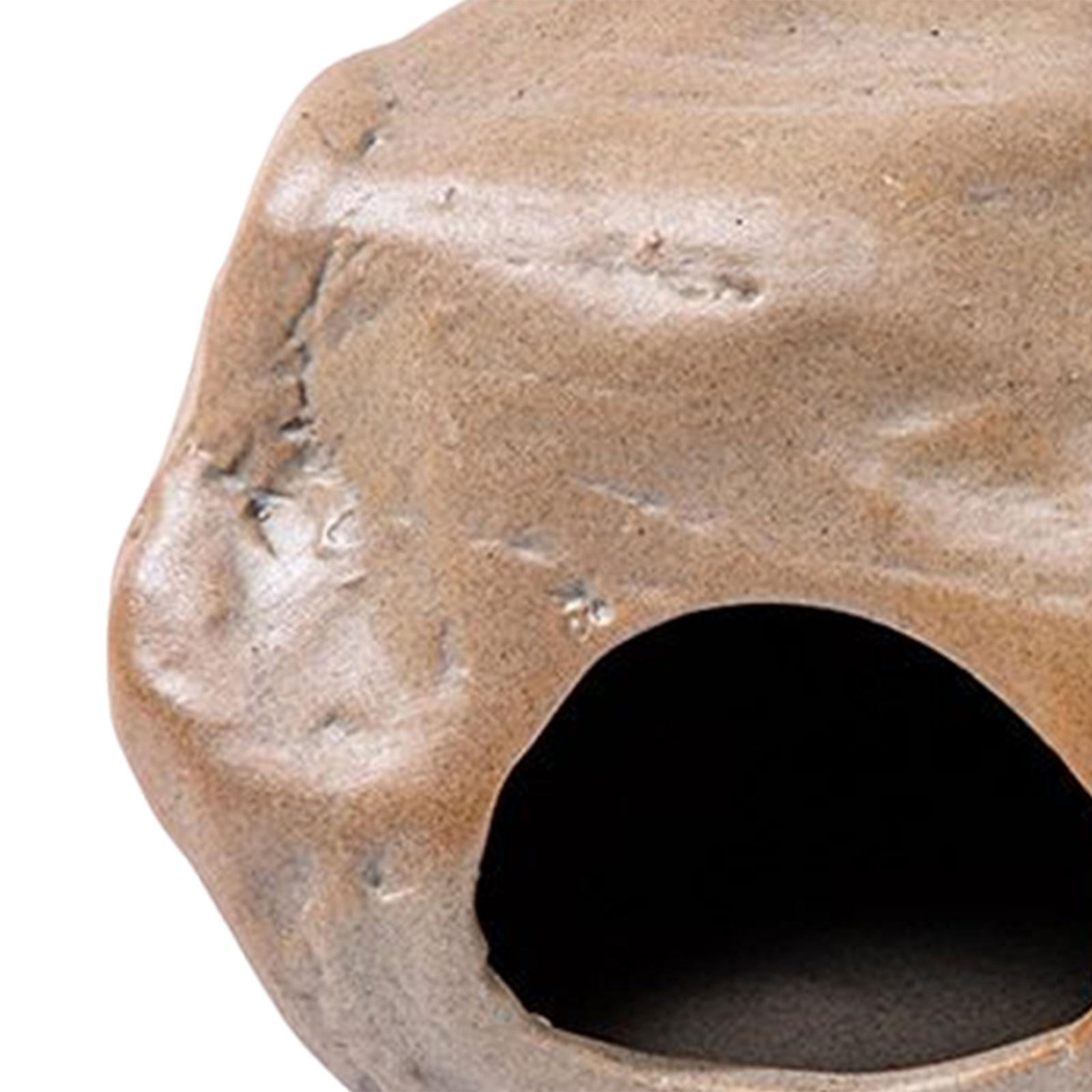 Stone Shape Hamster Hideout House Landscaping Hideaway Small Animals Cage Pets Habitat House Critter Bath for Dwarf Chipmunk Mice Gerbils
