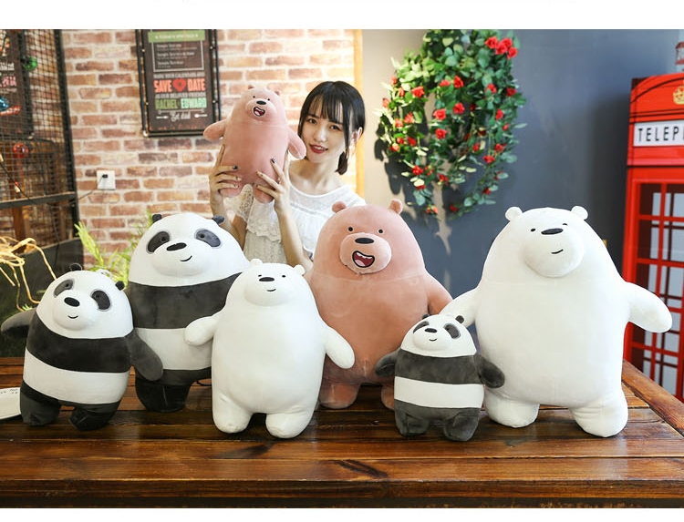 Thú bông gấu We Bare Bears lông mịn