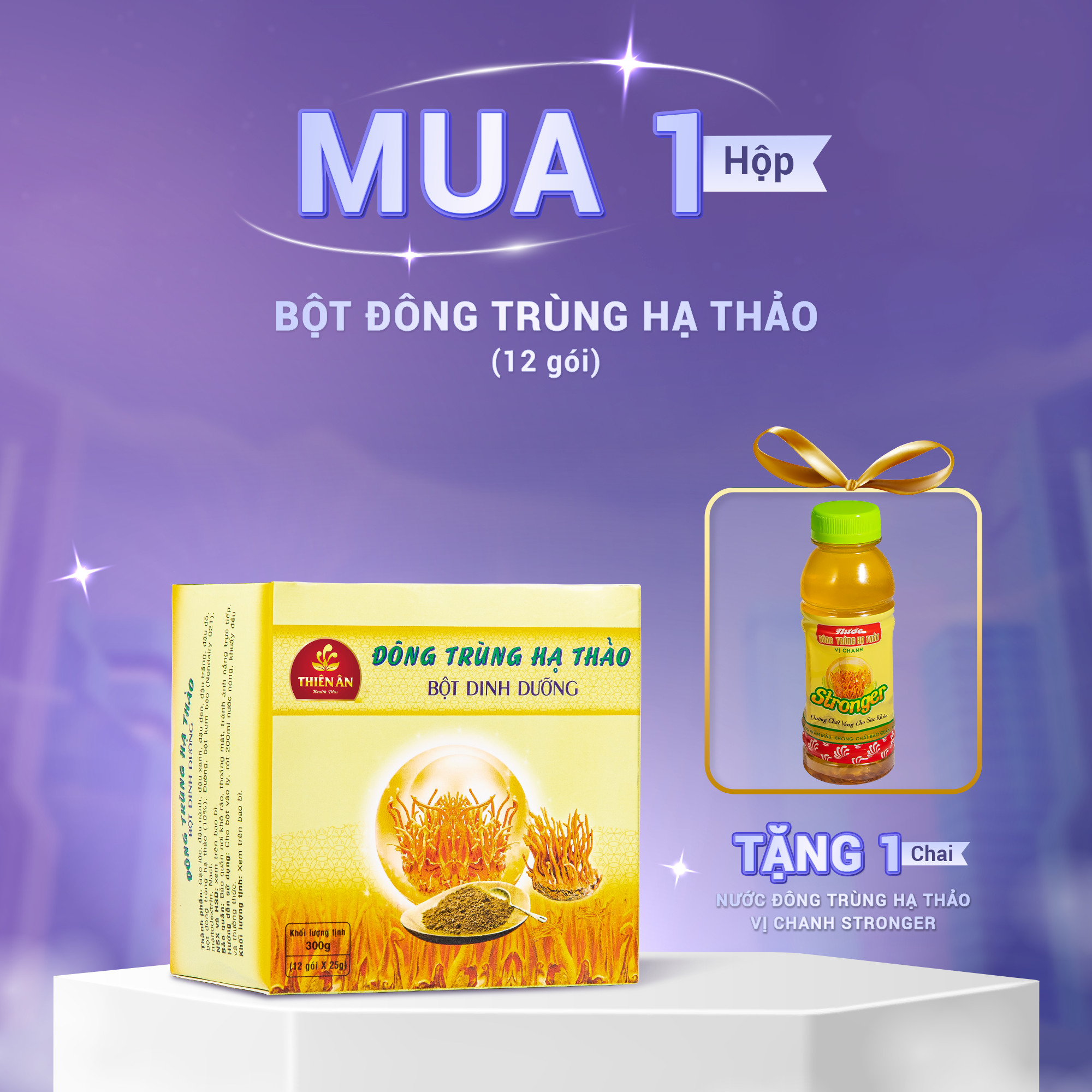 Bột Dinh Dưỡng Đông Trùng Hạ Thảo Thiên Ân - Hộp 12 Gói