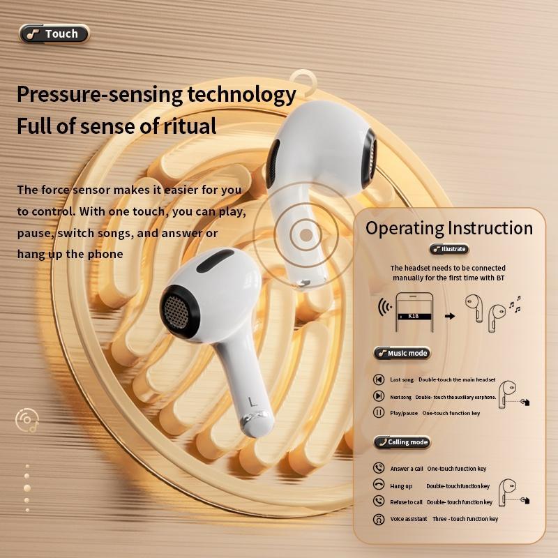 Tai Nghe Bluetooth Không Dây Âm Thanh Siêu Trầm Type-c Có Micro Và Hộp Sạc