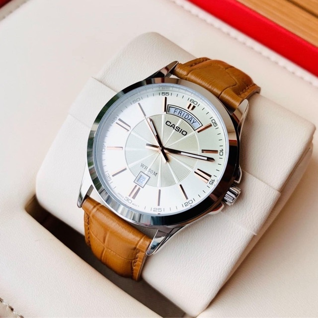 Đồng hồ nam dây da Casio Anh Khuê MTP-1381L-9AVDF