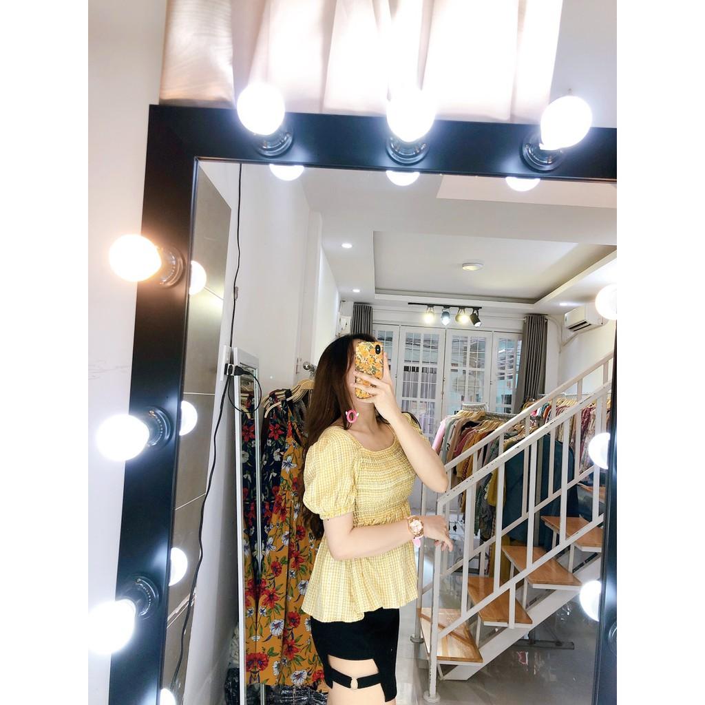 ÁO PEPLUM KẺ