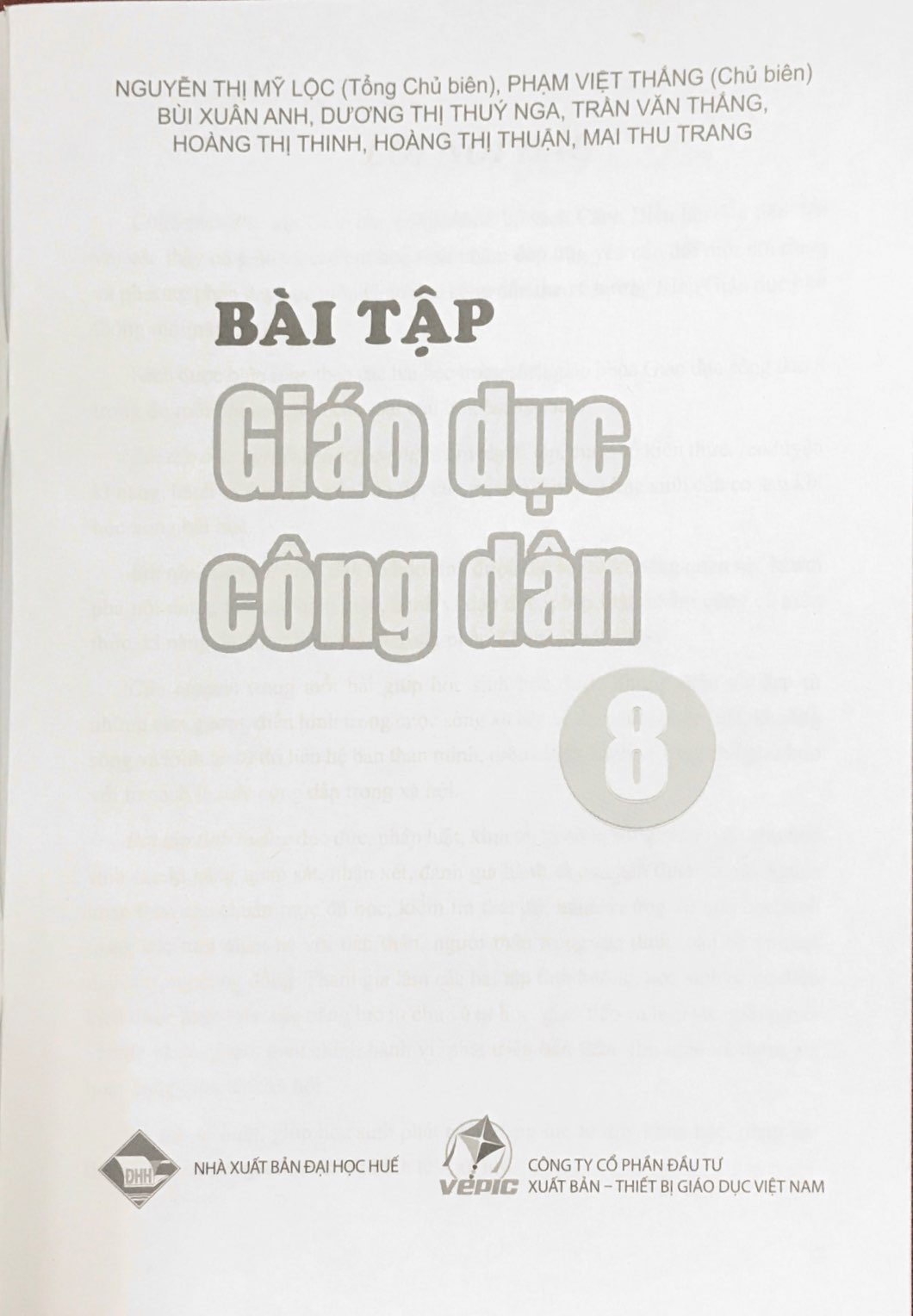 Bài Tập Giáo Dục Công Dân Lớp 8 - Bộ Cánh Diều