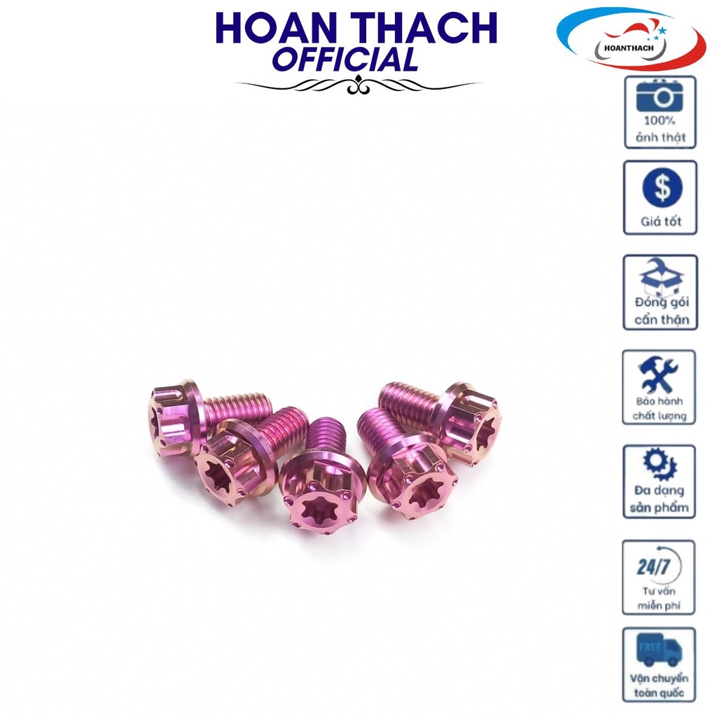 Ốc 8L10 Titan Hồng Đầu Salaya dùng cho nhiều dòng xe SP017500 ( giá 1 con)