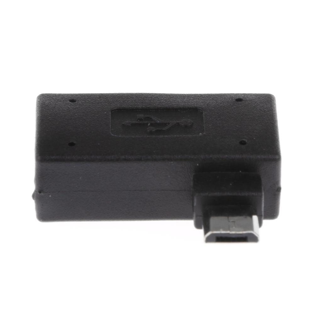 3 Pieces 90 Degree Right Angle Micro USB 2.0 OTG Host Adapter With USB Power