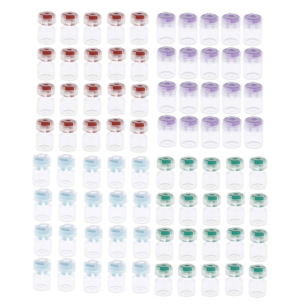 20Pcs Empty Sealed Sterile Vials Blue Lids