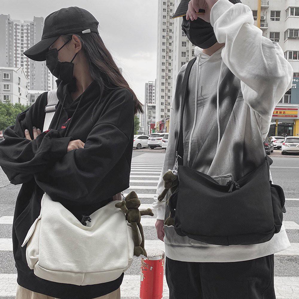 Túi tote Đeo Chéo Vải Canvas Thời Trang Hàn Quốc Đi Học , Đi Chơi dành cho cả nam và nữ tiện dụng
