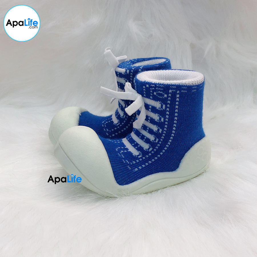 Attipas Sneaker - Blue/ AT044 - Giày tập đi cho bé trai /bé gái từ 3 - 24 tháng nhập Hàn Quốc: đế mềm, êm chân &amp; chống trượt