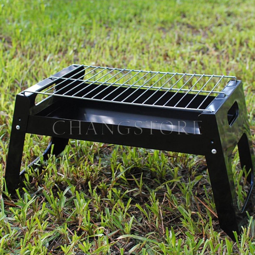 Bếp Nướng Than Hoa BBQ TL-258 Chất Liệu Inox Cao Cấp Có Chân Đế, Tay Cầm Xếp Gọn Tiện Lợi