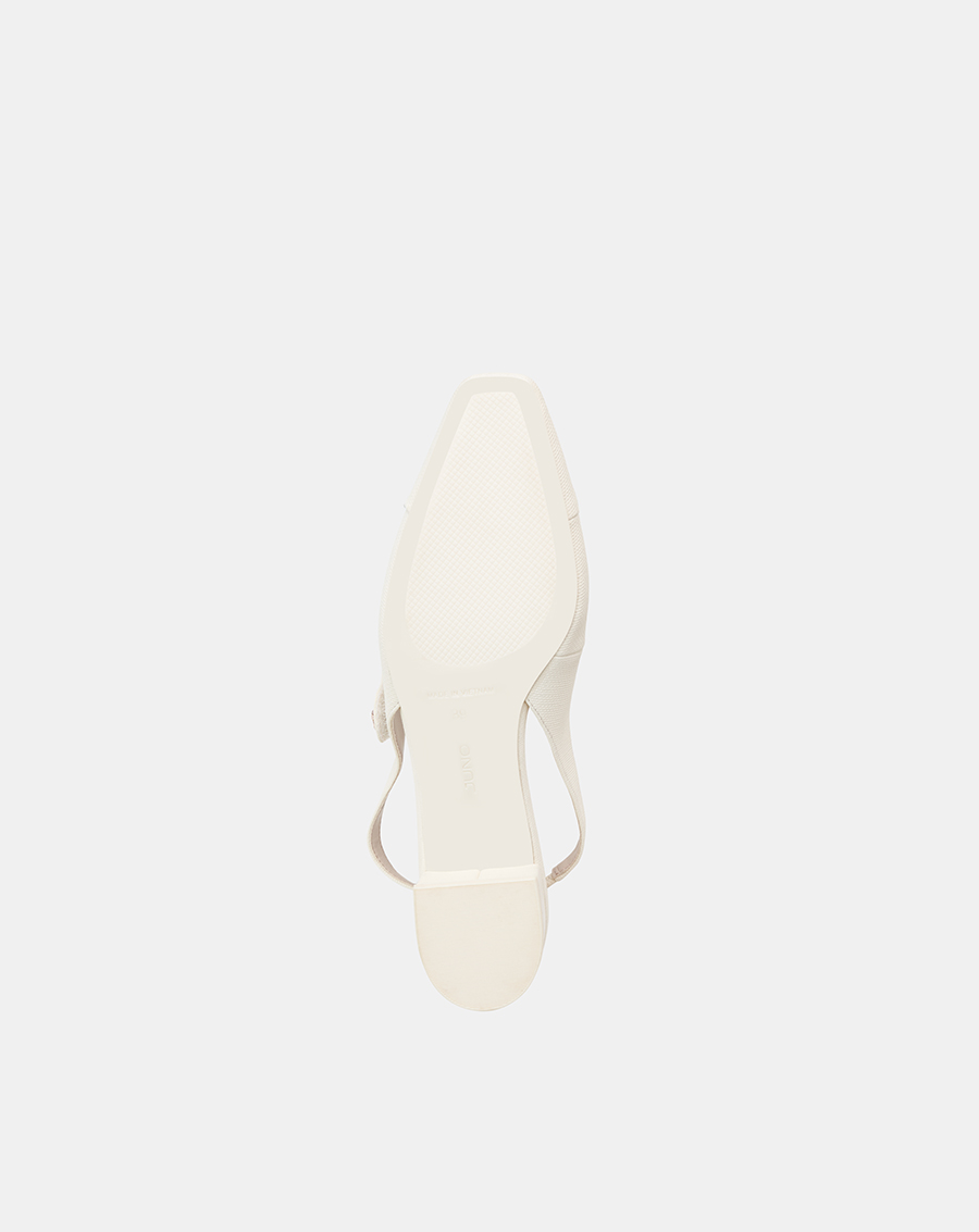 Giày Cao Gót Nữ 5cm Thời Trang JUNO Giày Cao Gót Slingback Gót Vuông Phối Toecap Và Khóa Trang Trí CG05136