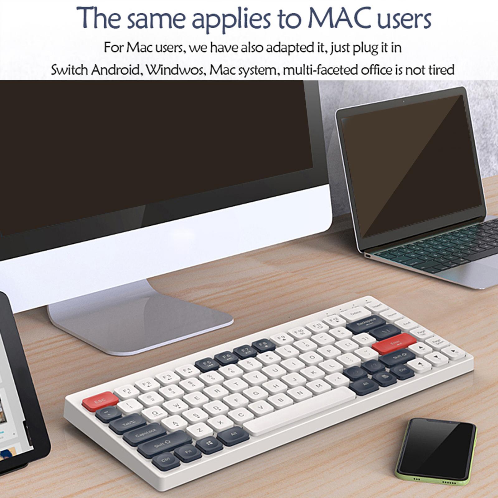 Mini 84 Key Gaming Keyboard 12 Multimedia Keys for Desktop PC Gamer Laptop