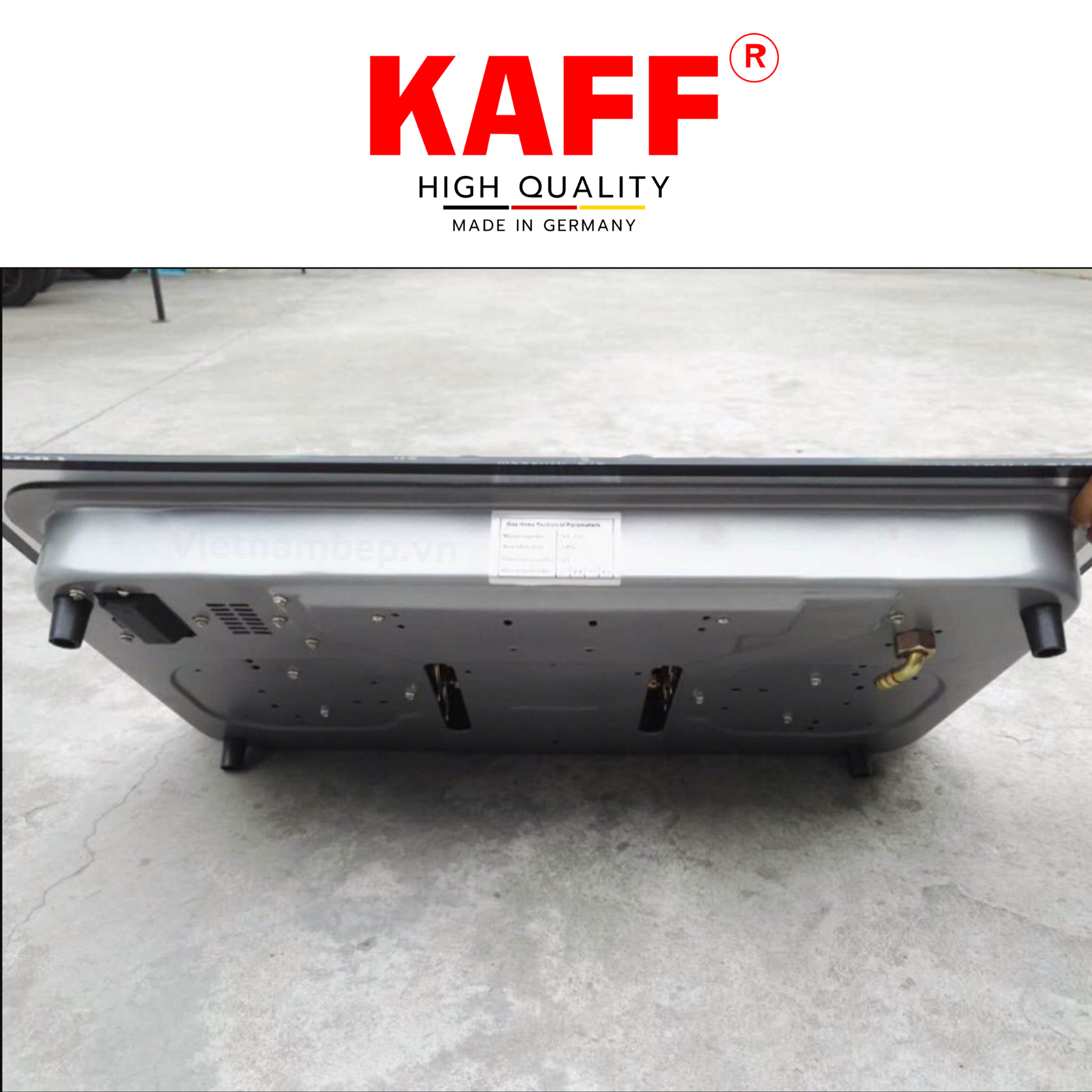 Bộ Bếp ga âm viền sọc KAFF KF- 212 bao gồm: Bếp ga + chảo chống dính cao cấp + bộ van ga - Hàng chính hãng