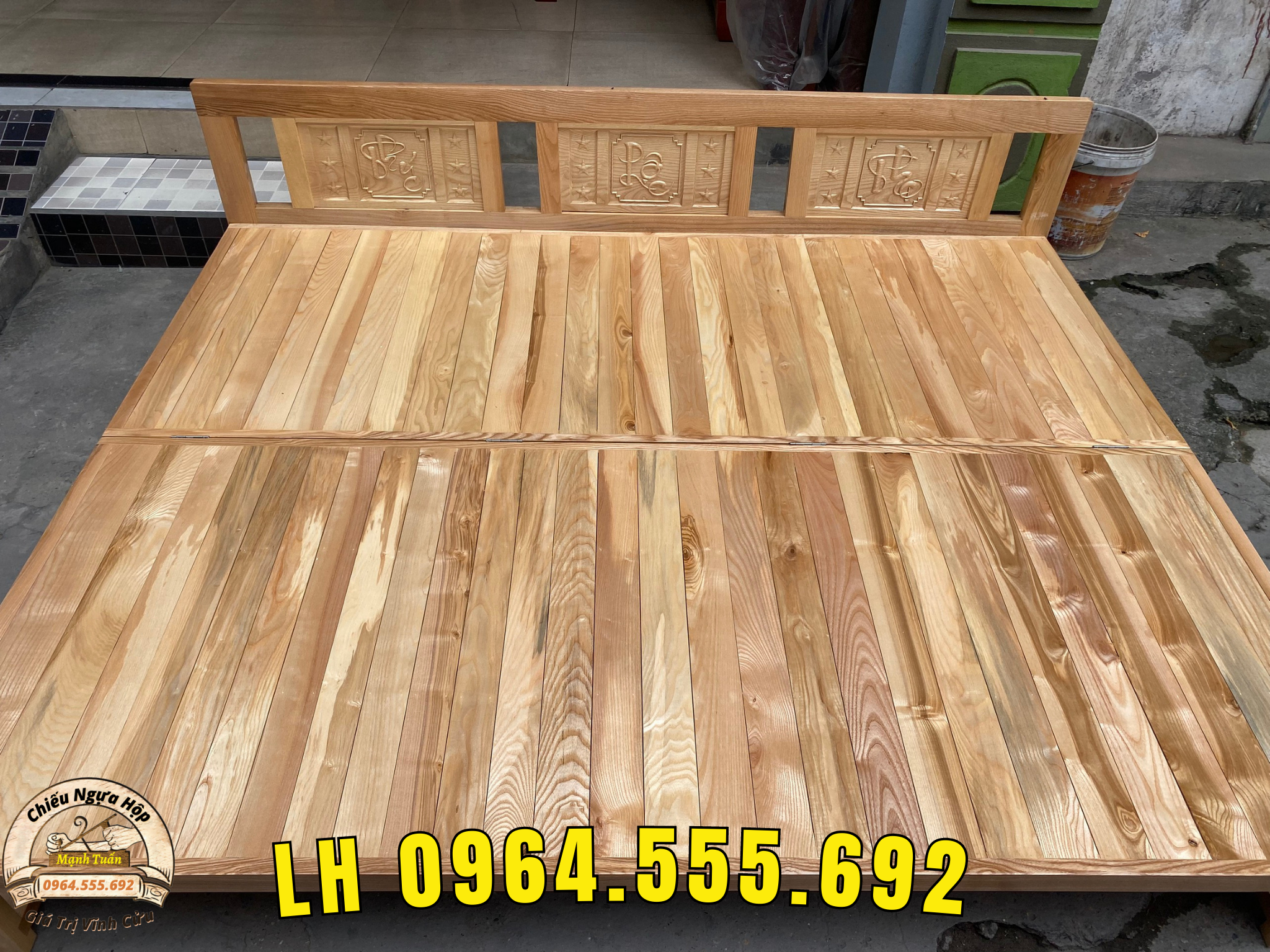 Giường Ngủ Gấp Đa Năng - Gỗ Sồi Nga - Kích Thước 1m60x2m