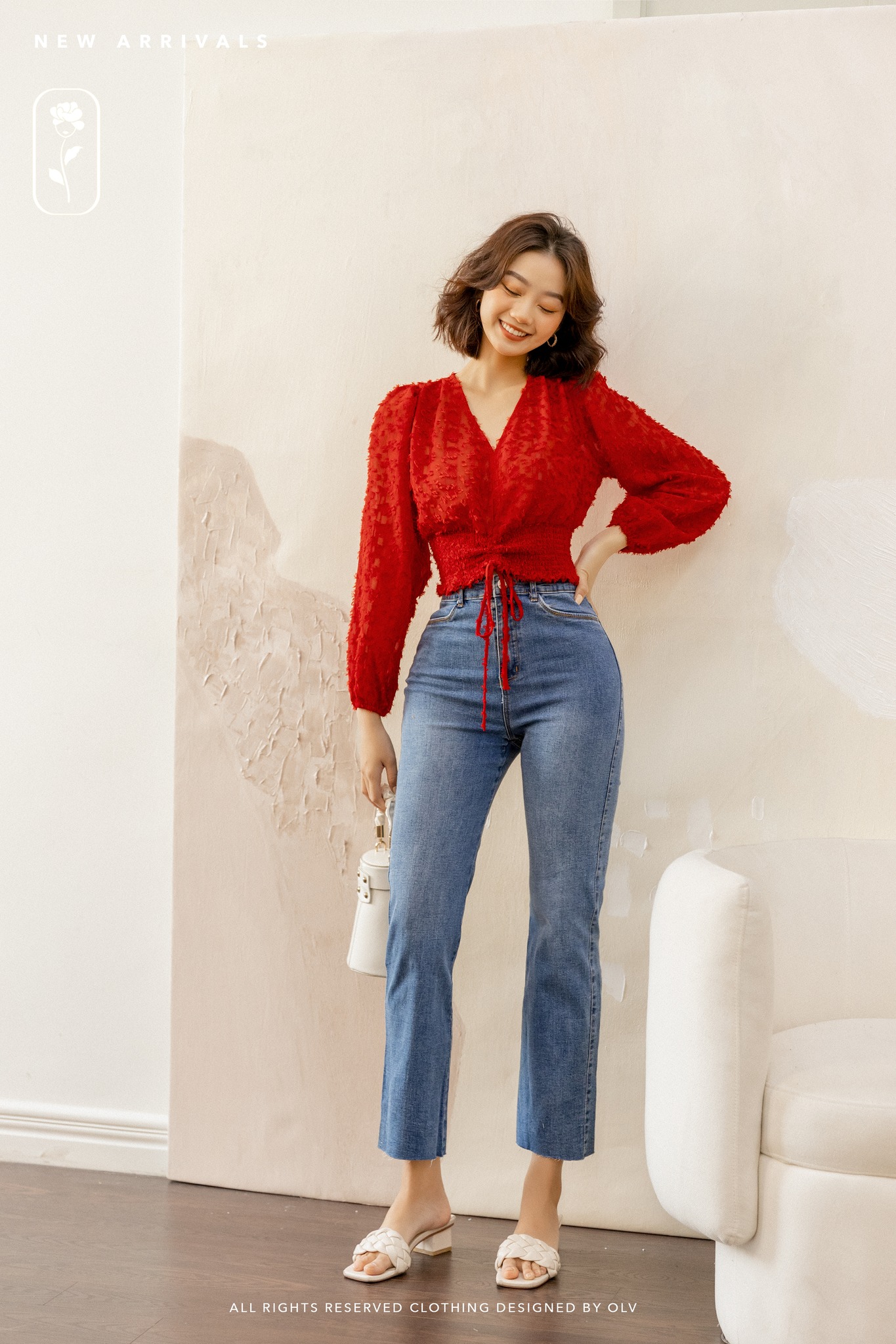 OLV - Áo Bonnie Top in Red