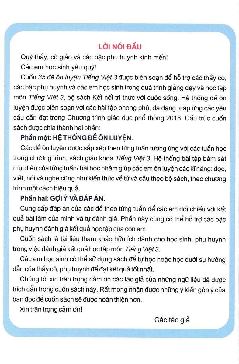 Sách - 35 Đề Ôn Luyện Tiếng Việt 3