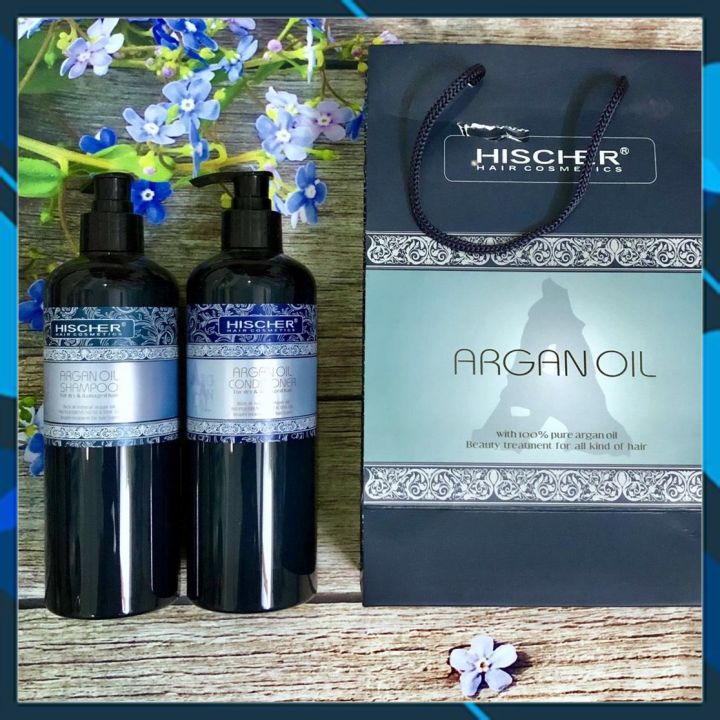 Bộ Dầu Gội Và Xả Hischer Argan Oil