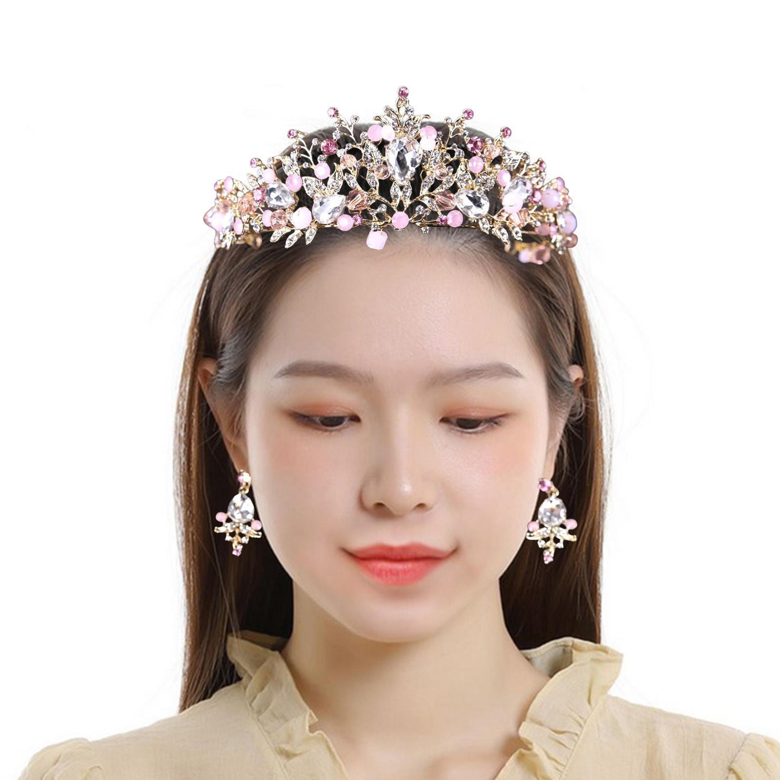 Tiara and Crown Elegant Jeweled Costume Headbands for Birthday Party Prom