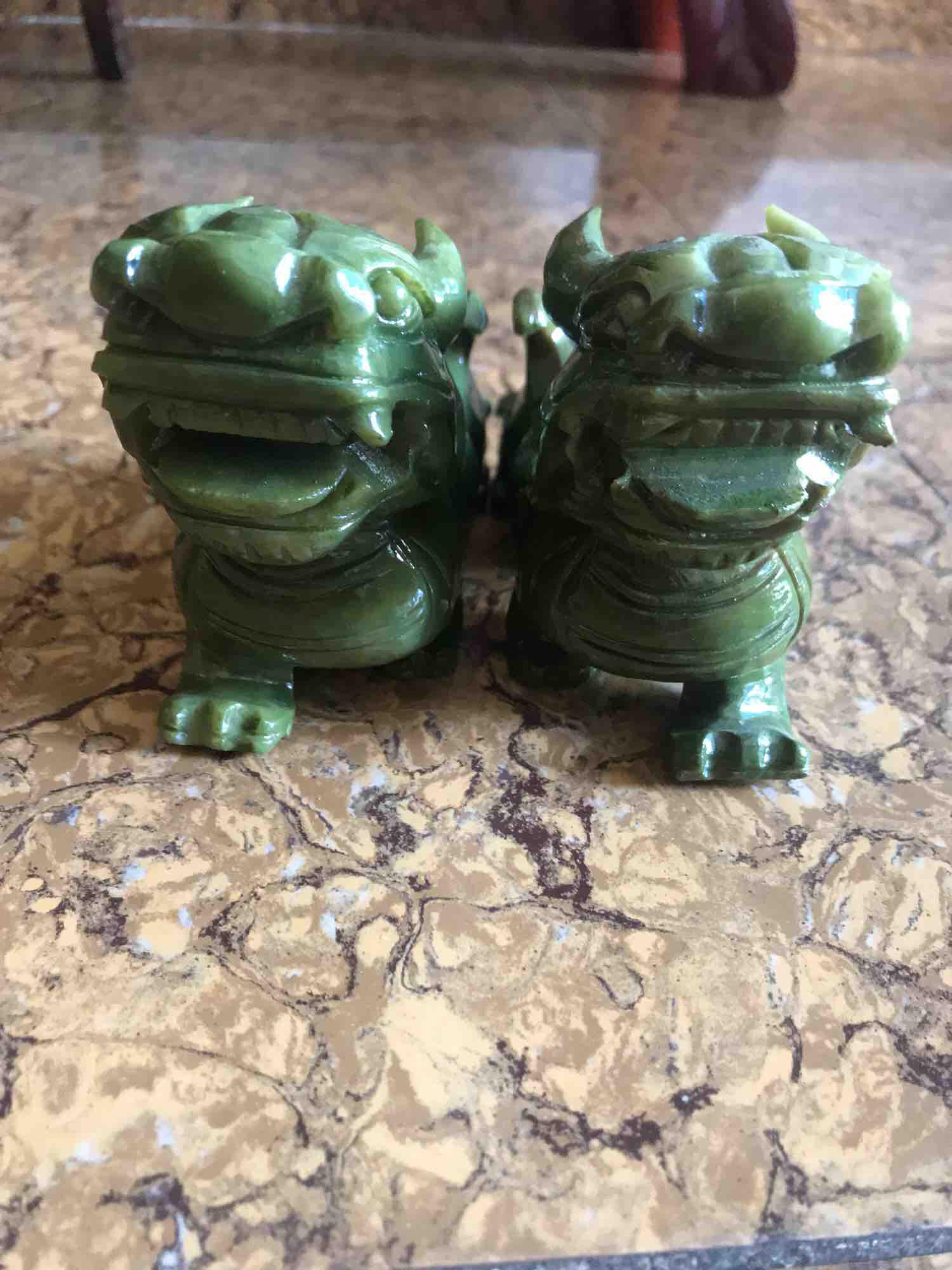 Cặp Tỳ Hưu Đá Sprentin Xanh Tự Nhiên Size Trung Dài 16cm Cao 10cm Sâu 5cm Công Dụng Thu Hút Tài Lộc Anh Chị mệnh Thủy mệnh Mộc mệnh Hỏa trưng bàn làm việc bàn thờ Thần Tài tốt may mắn ạ