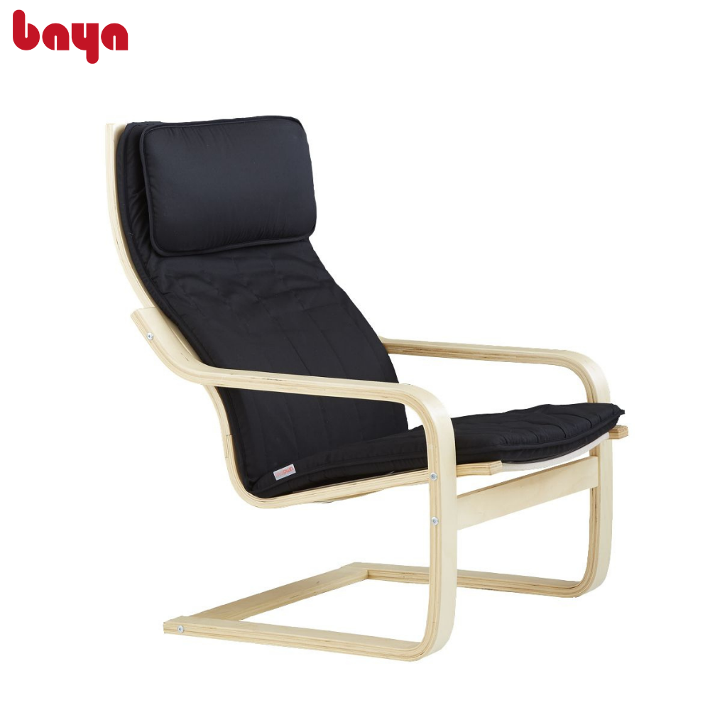 Ghế Bành BAYA VIKING FREJA Mang Đậm Phong Cách Bắc Âu, Khung Ghế Làm Từ Gỗ Bền Bỉ, Nhẵn Bóng Đệm Ghế Làm Từ Vải Cotton Mềm Mại Thoáng Khí