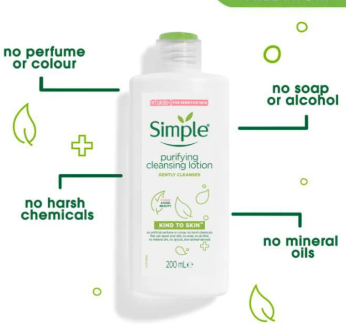 Sữa tẩy trang Simple Kind To Skin Purifying Cleansing Lotion 200ml