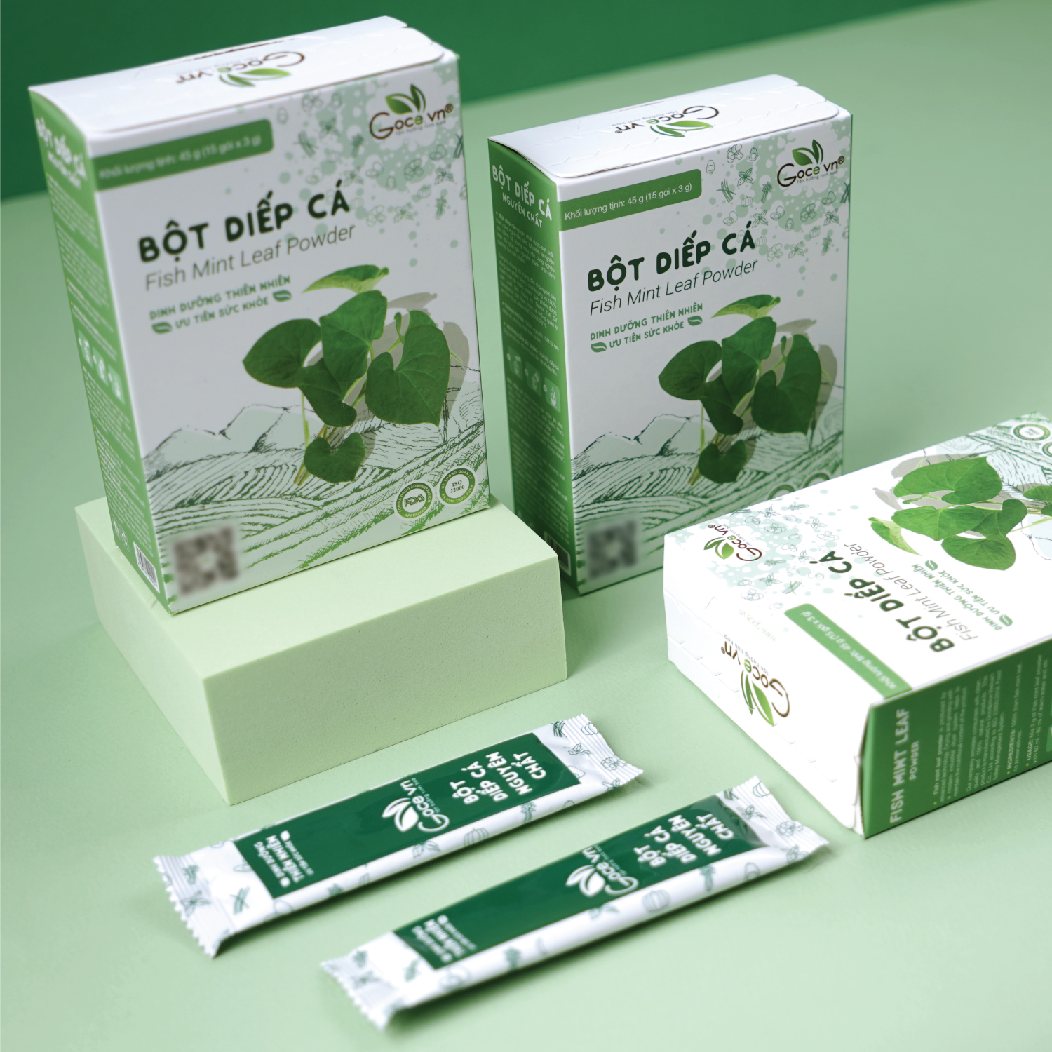 Bột diếp cá nguyên chất Goce - 45g (15 gói x 3g) ST